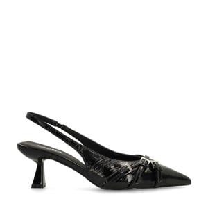 lak slingback pumps zwart
