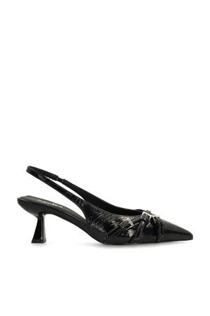 lak slingback pumps zwart