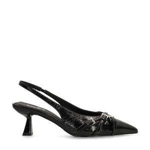 lak slingback pumps zwart