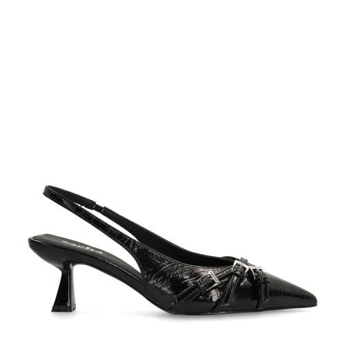 Sacha lak slingback pumps zwart afbeelding