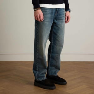 suède loafers zwart