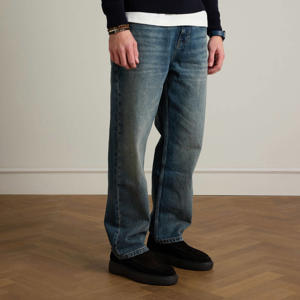 suède loafers zwart