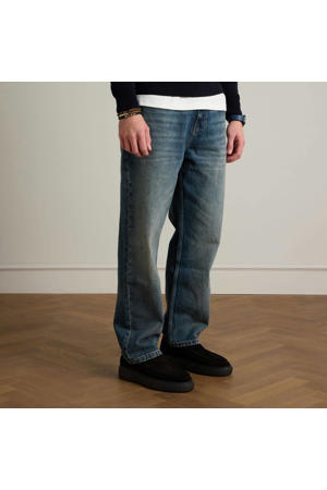 suède loafers zwart