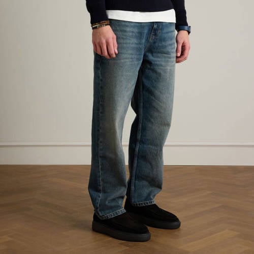 Manfield suède loafers zwart afbeelding