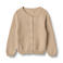 Wheat vest beige fijn gebreid