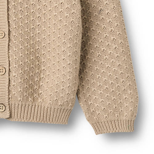 Wheat vest ecru fijn gebreid afbeelding