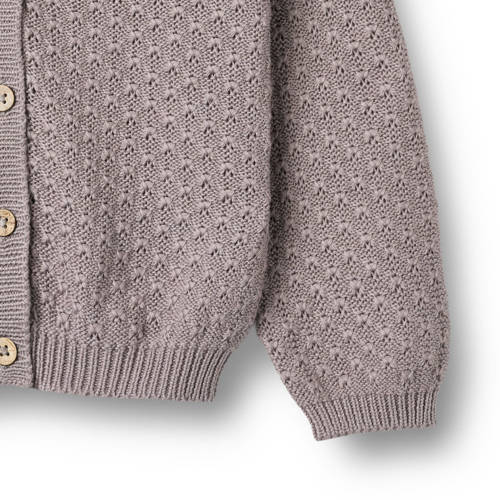 Wheat vest paars fijn gebreid afbeelding
