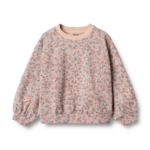 Wheat gebloemde sweater lichtroze afbeelding
