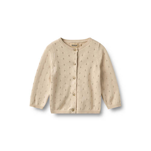 Wheat vest ecru fijn gebreid afbeelding