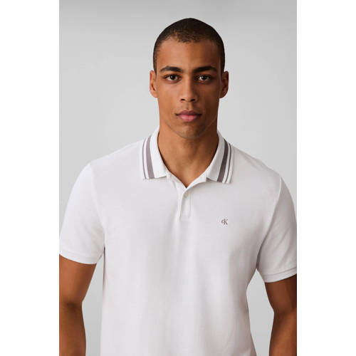 CALVIN KLEIN JEANS regular polo wit afbeelding