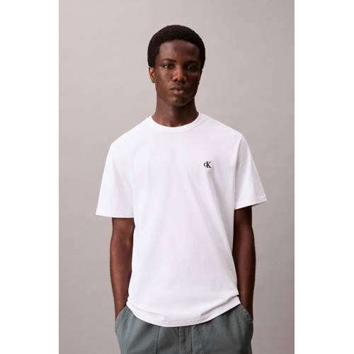 CALVIN KLEIN JEANS Rechtvallend T-shirt wit afbeelding