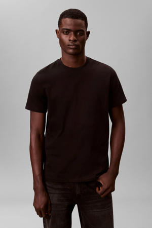 regular T-shirt zwart
