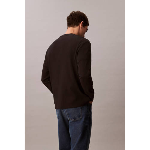 CALVIN KLEIN JEANS longsleeve met ingebreid patroon zwart afbeelding