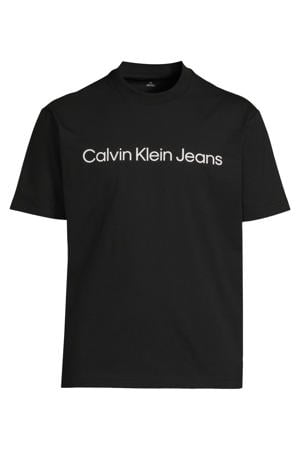 regular T-shirt zwart