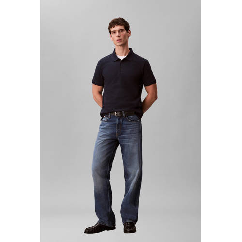 CALVIN KLEIN JEANS Rechtvallend polo donkerblauw afbeelding
