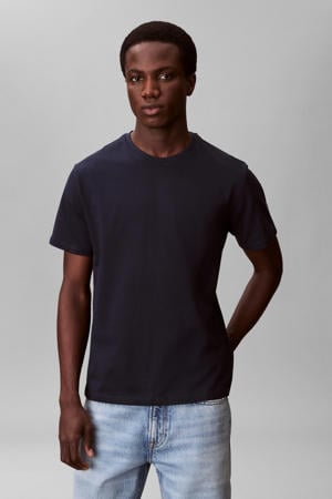regular T-shirt donkerblauw