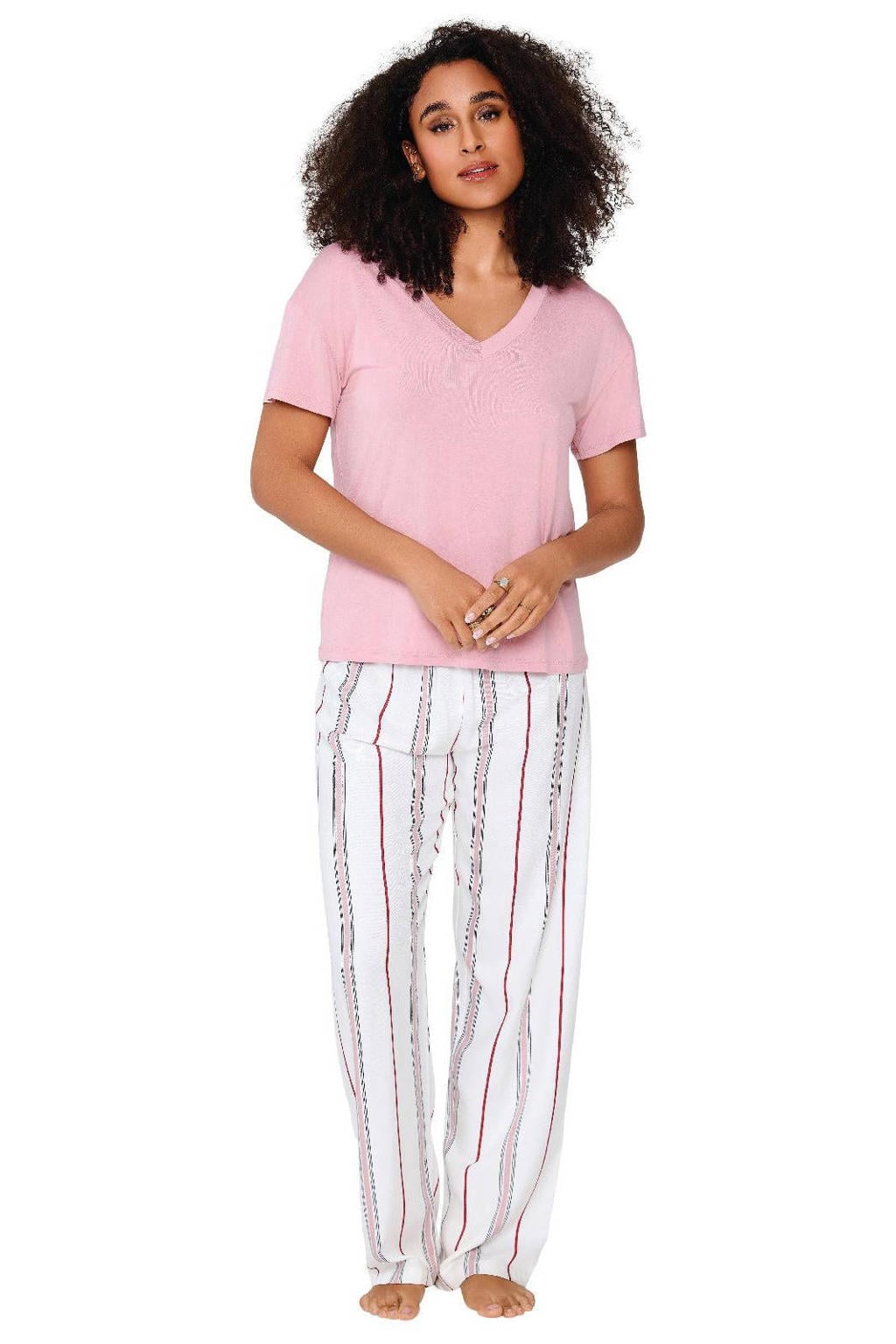 LingaDore pyjama set roze/wit