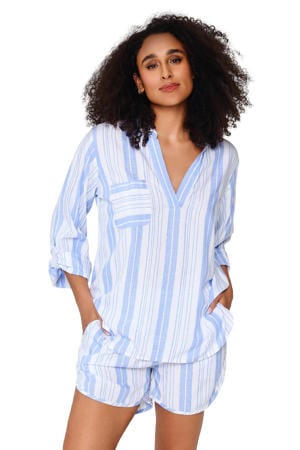 shortama blauw/wit