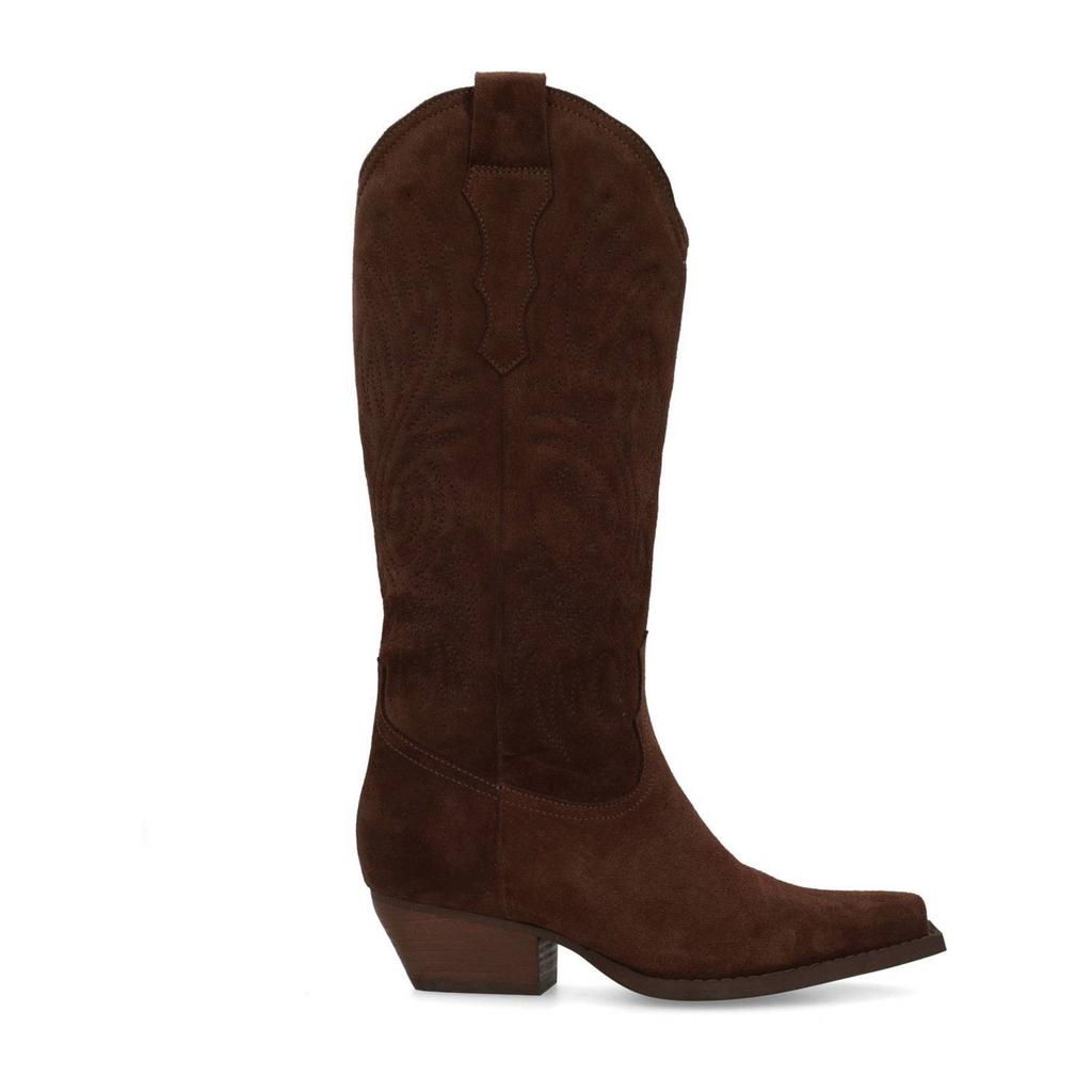 Donkerblauwe dames Sacha suède cowboylaarzen