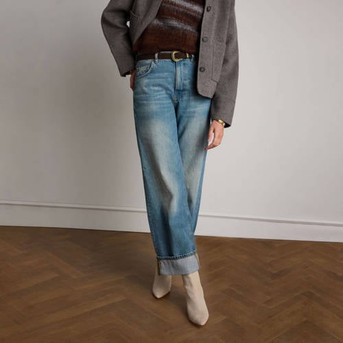 Manfield suède enkellaarzen beige afbeelding