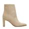 Manfield suède enkellaarzen beige