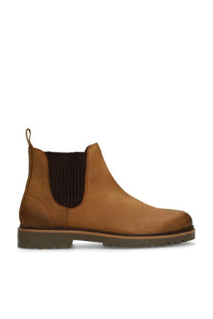 nubuck chelsea boots cognac