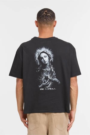 boxy T-shirt zwart