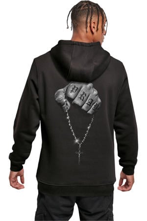hoodie met backprint zwart
