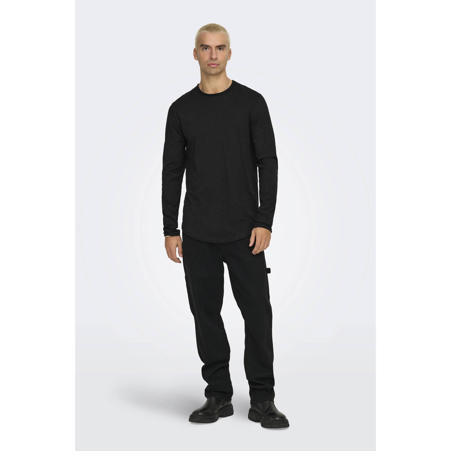 ONLY & SONS longsleeve zwart