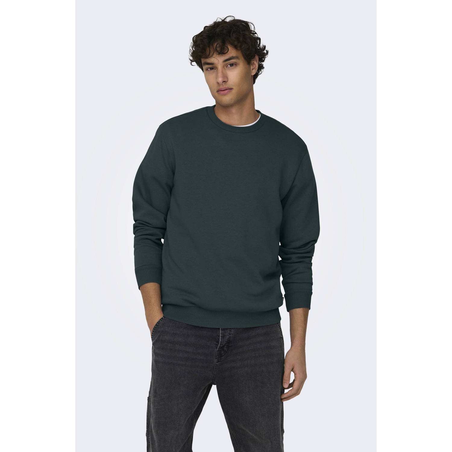 ONLY & SONS sweater donkergroen