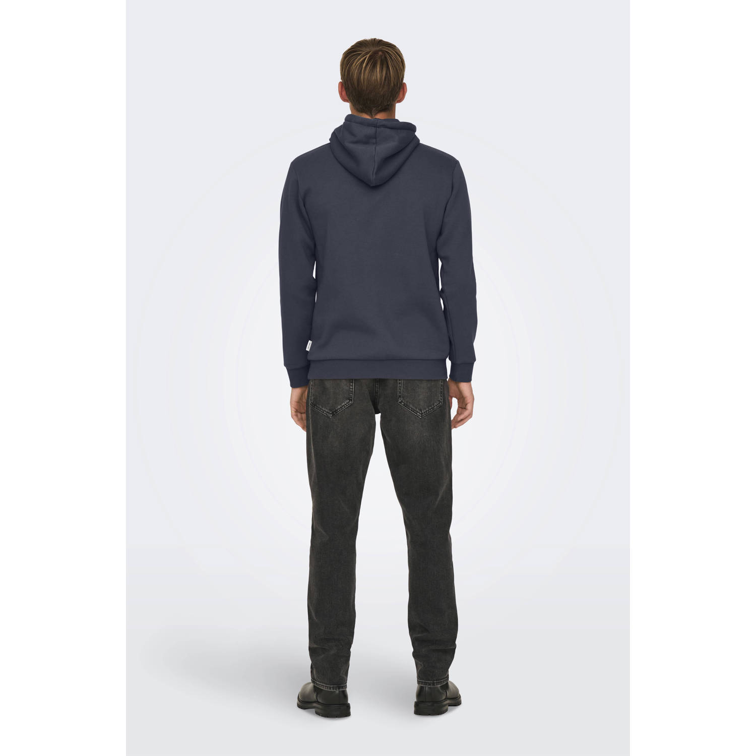 ONLY & SONS hoodie donkerblauw