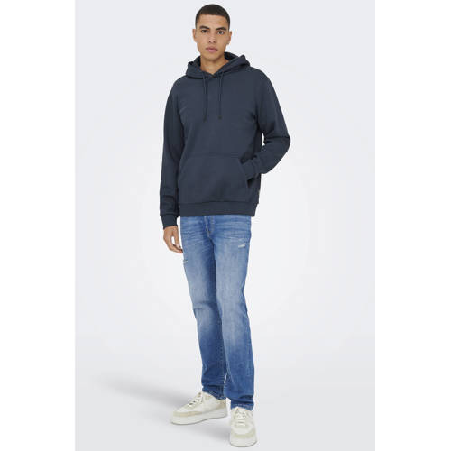 ONLY & SONS hoodie donkerblauw afbeelding
