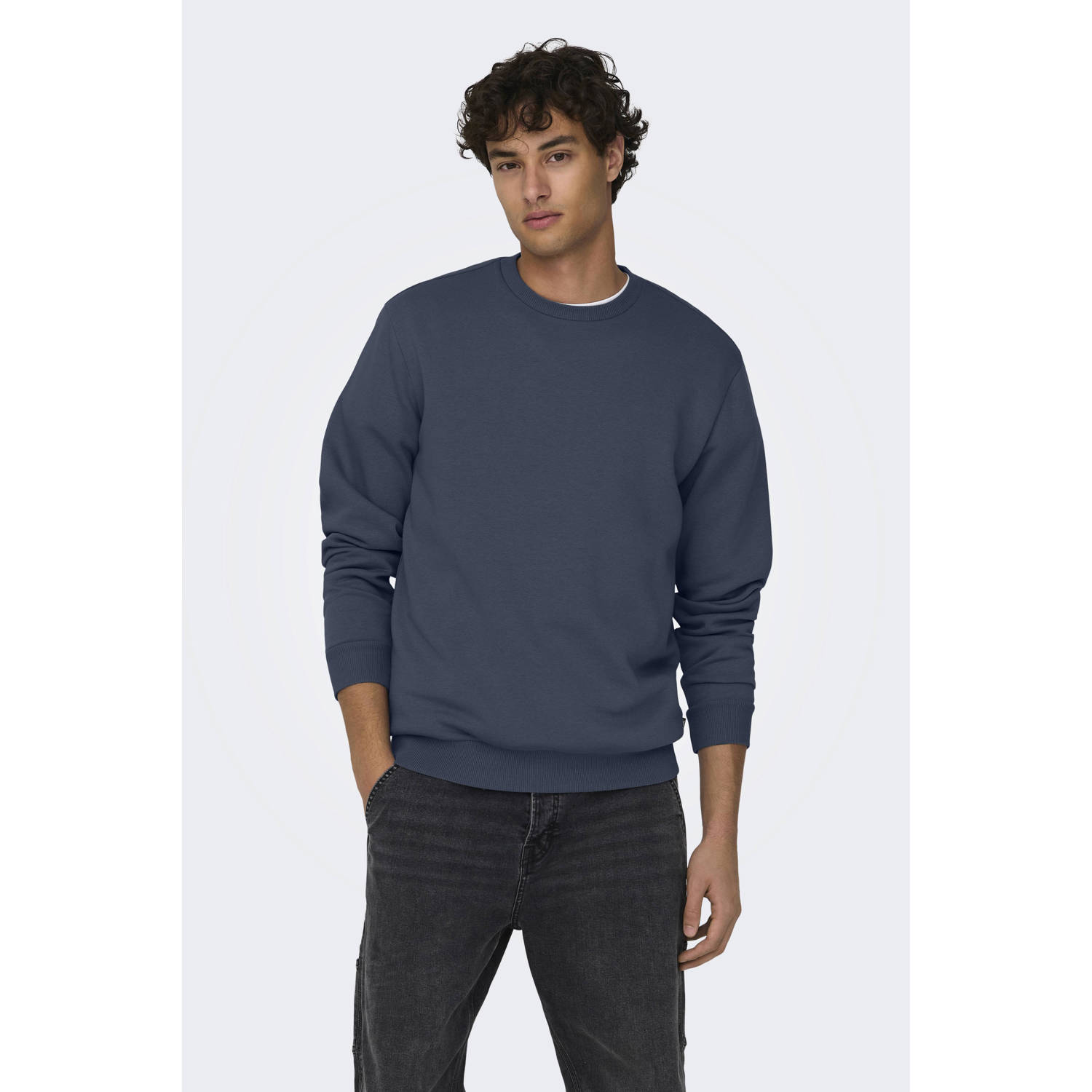 ONLY & SONS sweater donkerblauw