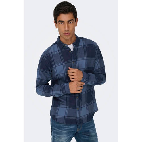 ONLY & SONS casual overhemd blauw afbeelding