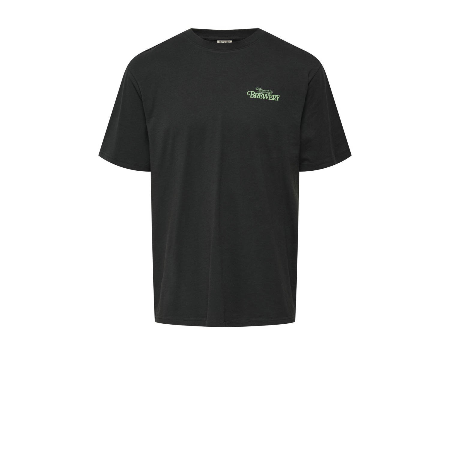 ONLY & SONS relaxed T-shirt zwart
