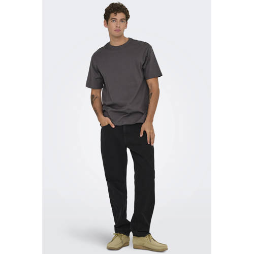 ONLY & SONS ONSEDGE straight leg jeans washed black afbeelding