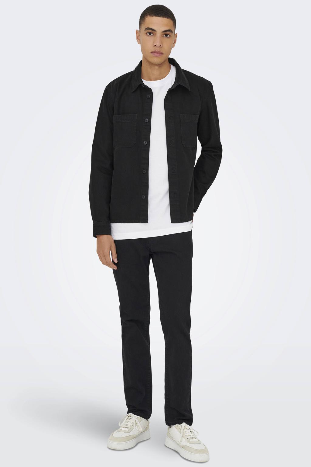 ONLY & SONS overshirt zwart