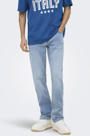 ONLY & SONS Heren normale pasvorm jeans ONSWEFT middelhoge taille normale snit jeans, Denim Blauw, 36W / 32L ONLY & SONS Heren normale pasvorm jeans ONSWEFT middelhoge taille normale snit jeans, Denim Blauw, 36W / 32L