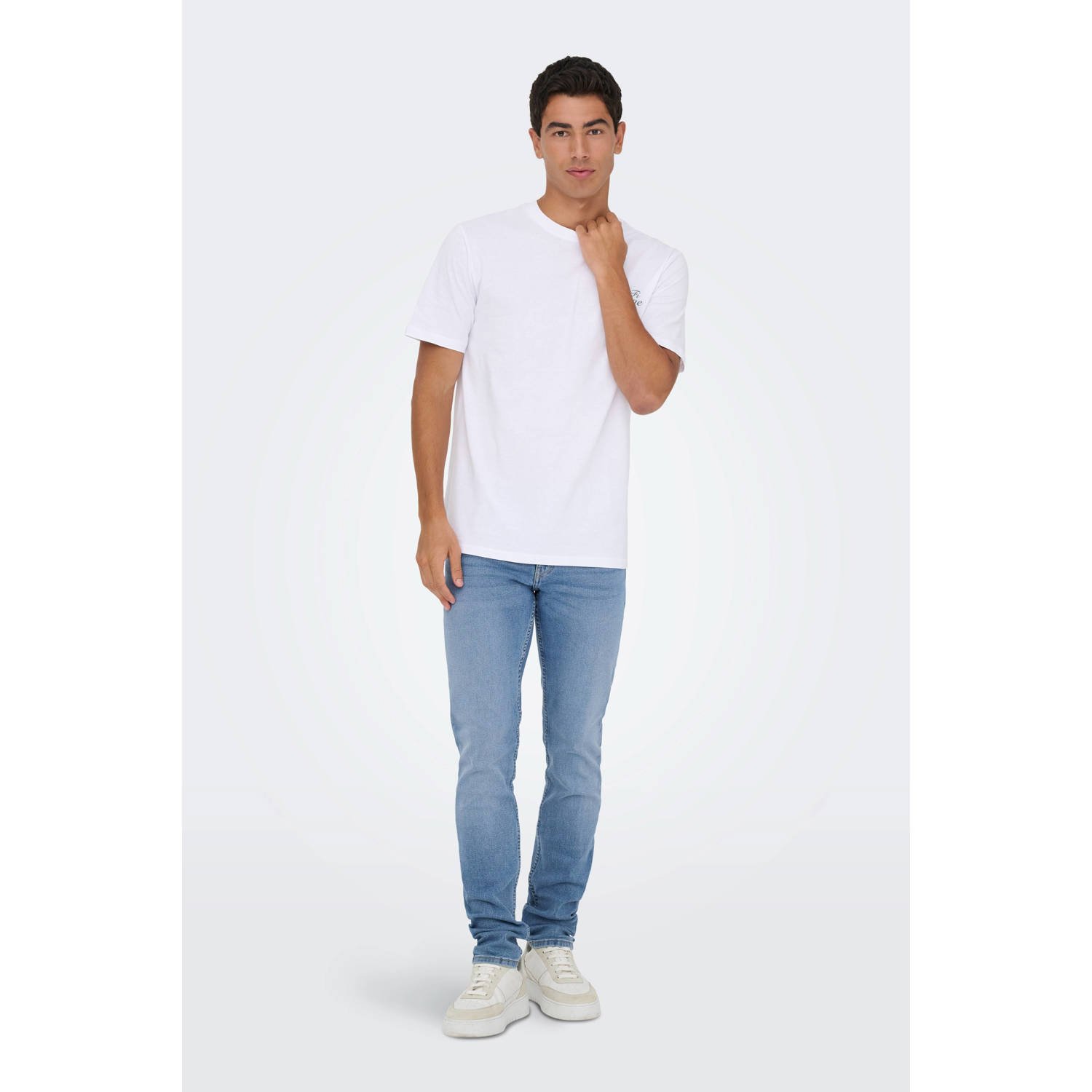 ONLY & SONS ONSLOOM slim fit jeans light blue denim