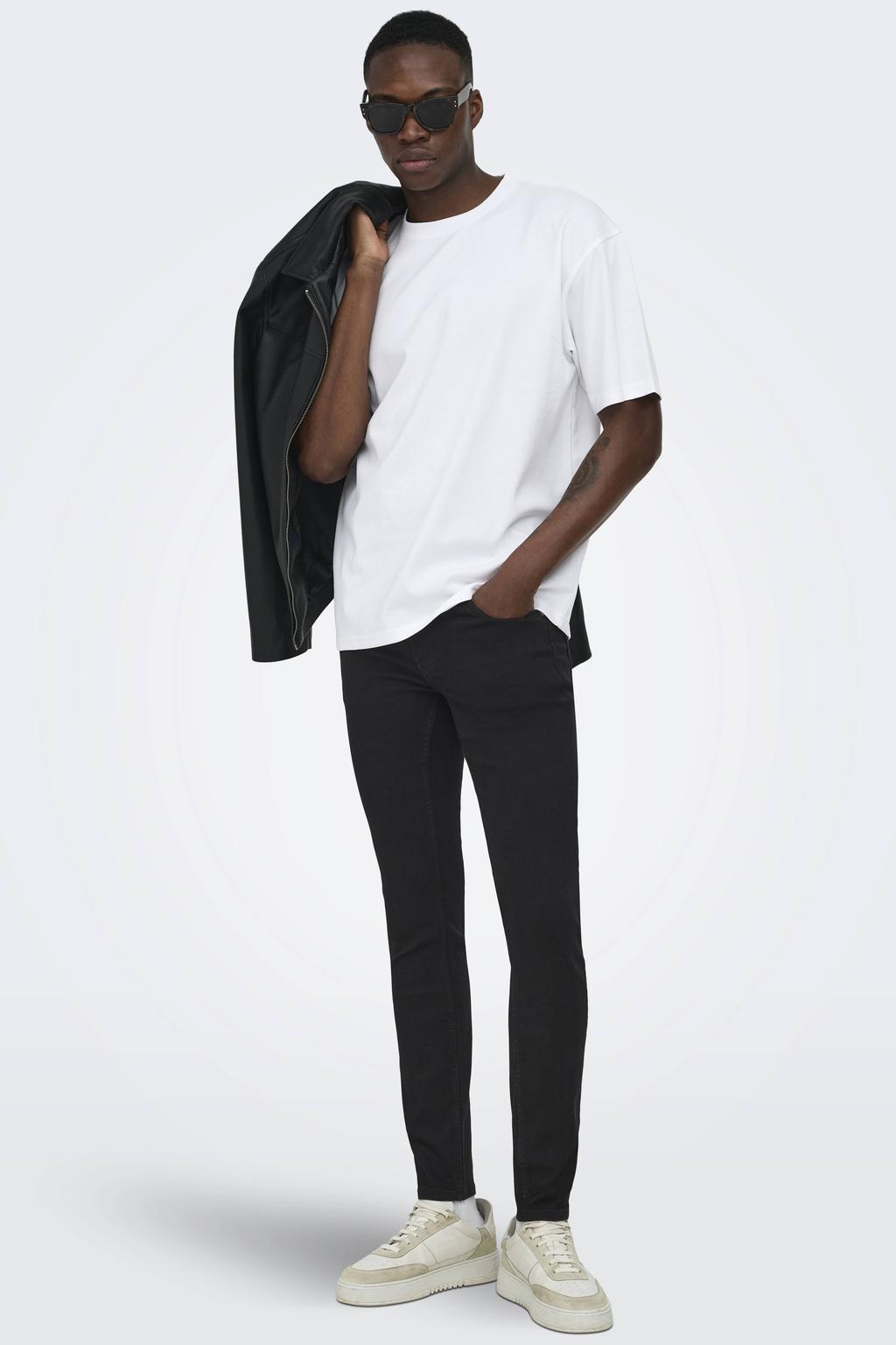ONLY & SONS ONSWARP skinny jeans black denim