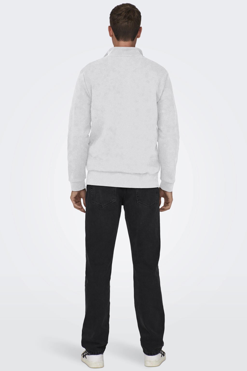 ONLY & SONS sweater lichtgrijs