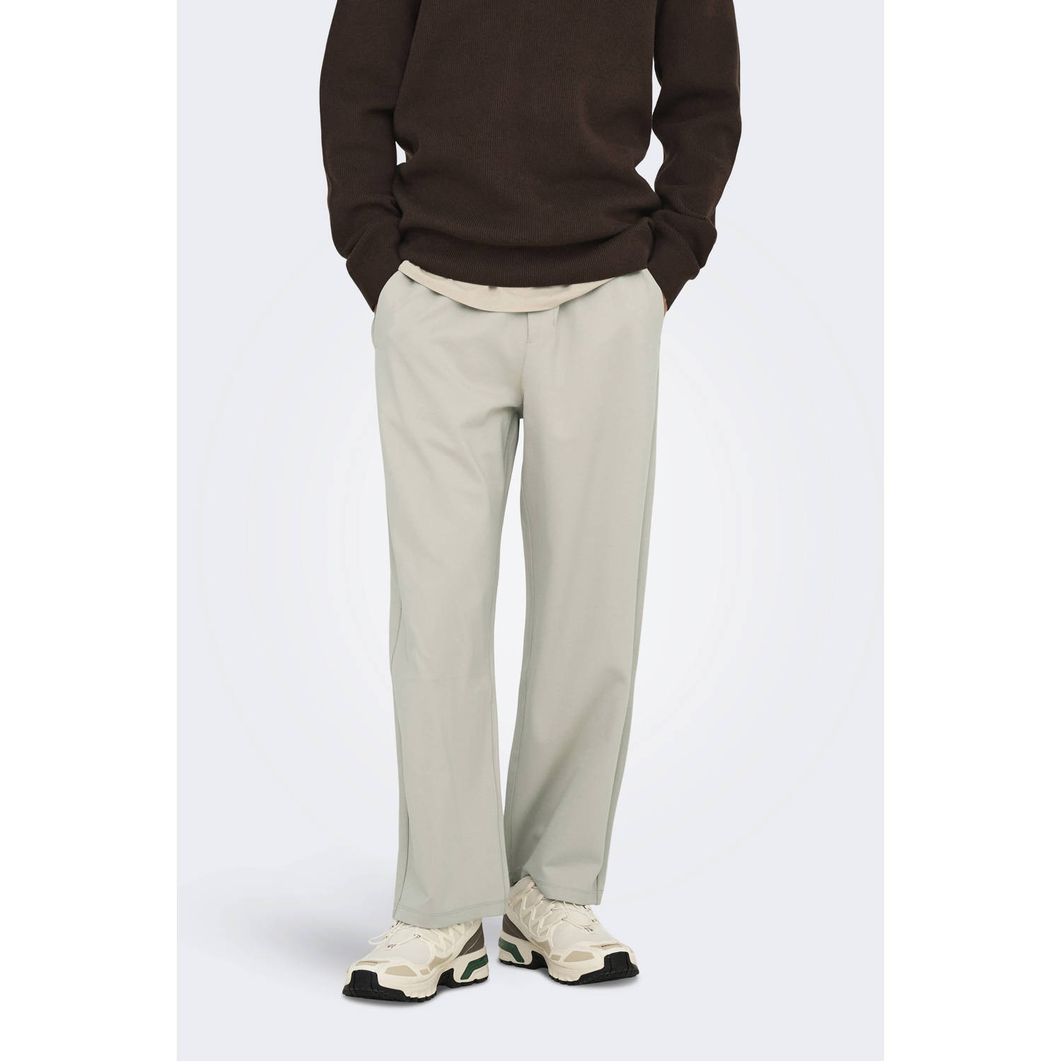ONLY & SONS loose casual broek beige