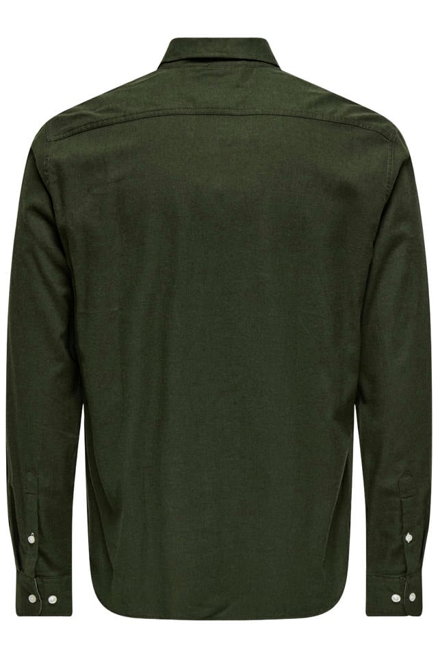 ONLY & SONS linnen casual overhemd donkerblauw ONLY & SONS linnen casual overhemd donkerblauw