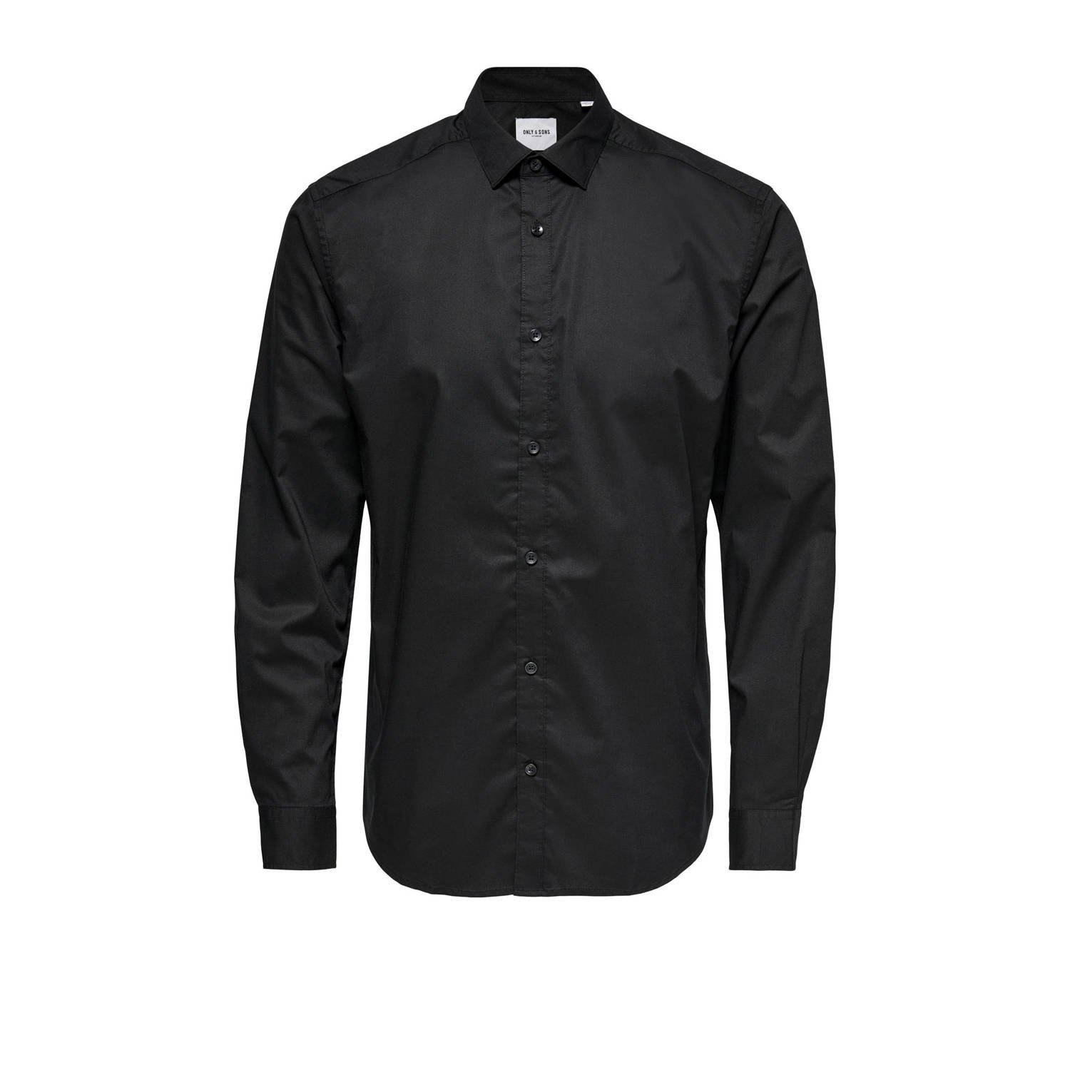 ONLY & SONS zakelijk overhemd zwart