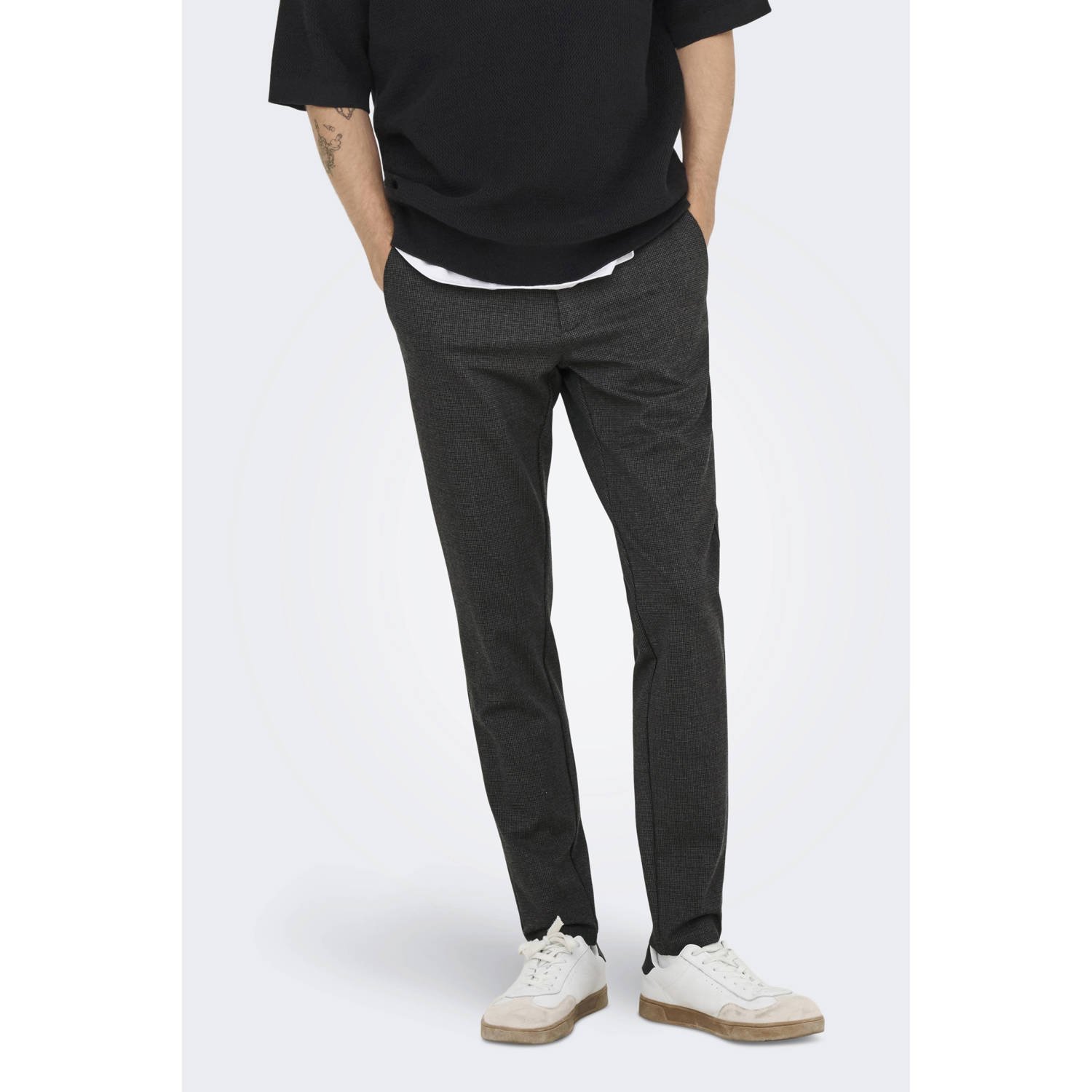 ONLY & SONS slim chino donkerbruin