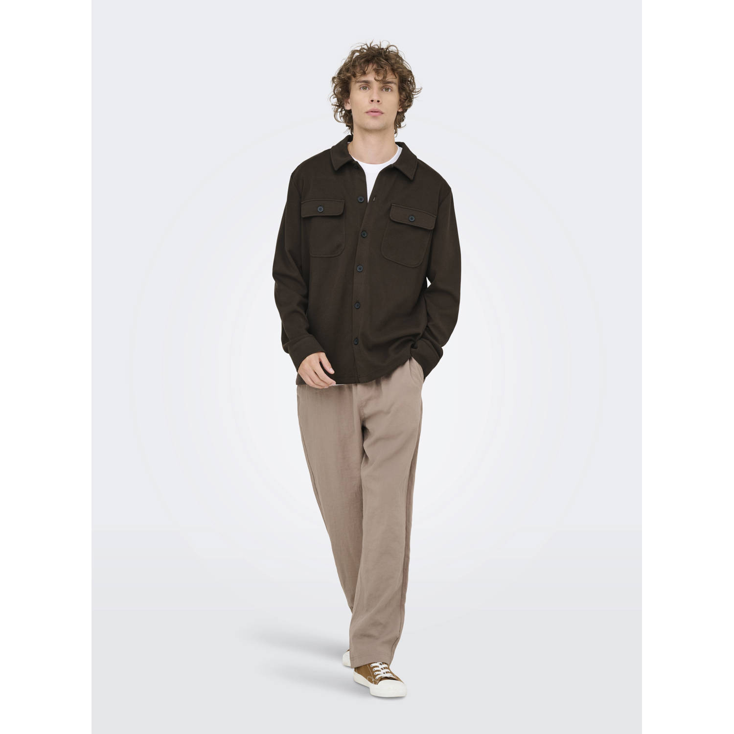 ONLY & SONS overshirt bruin
