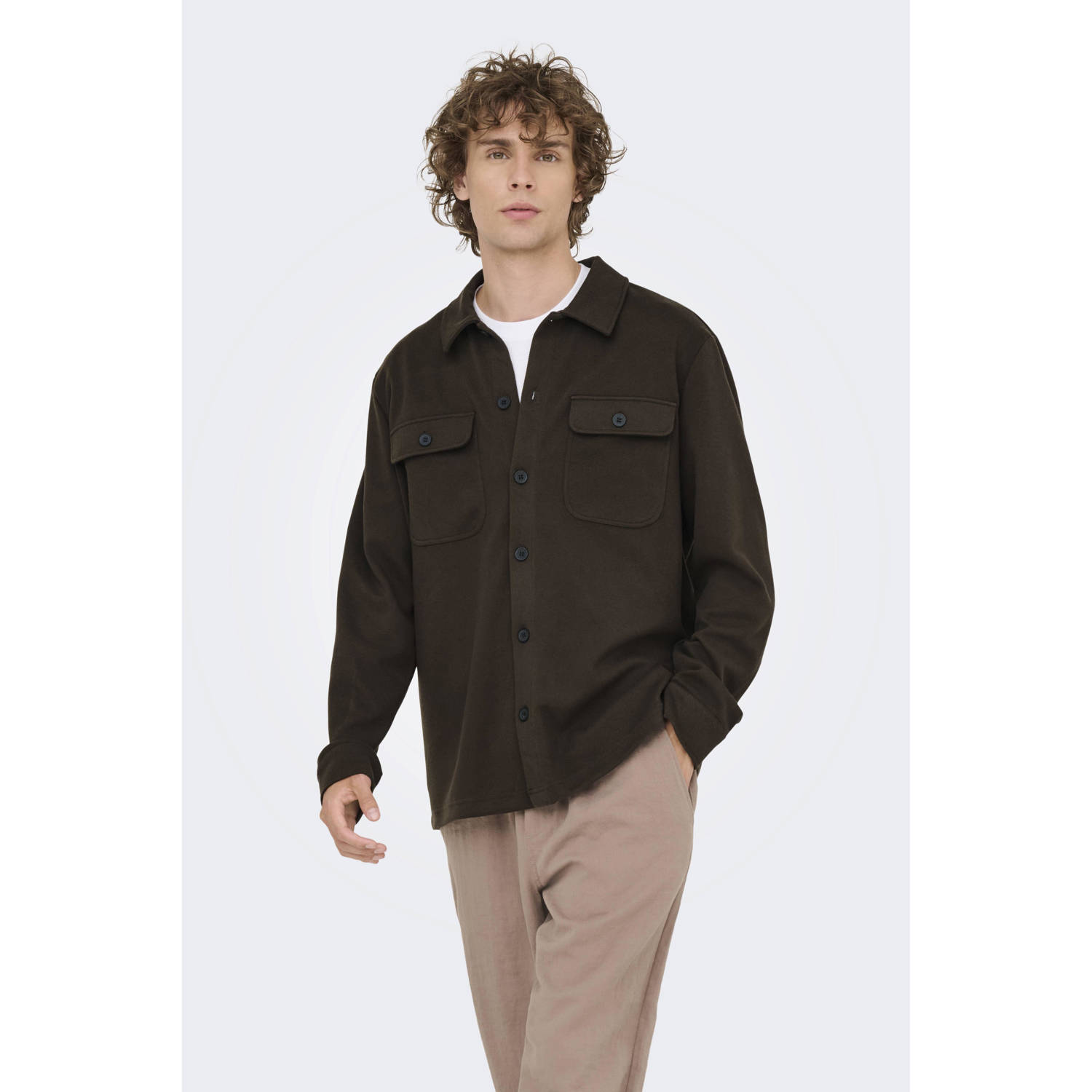 ONLY & SONS overshirt bruin