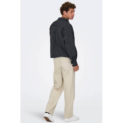 ONLY & SONS loose casual broek beige afbeelding