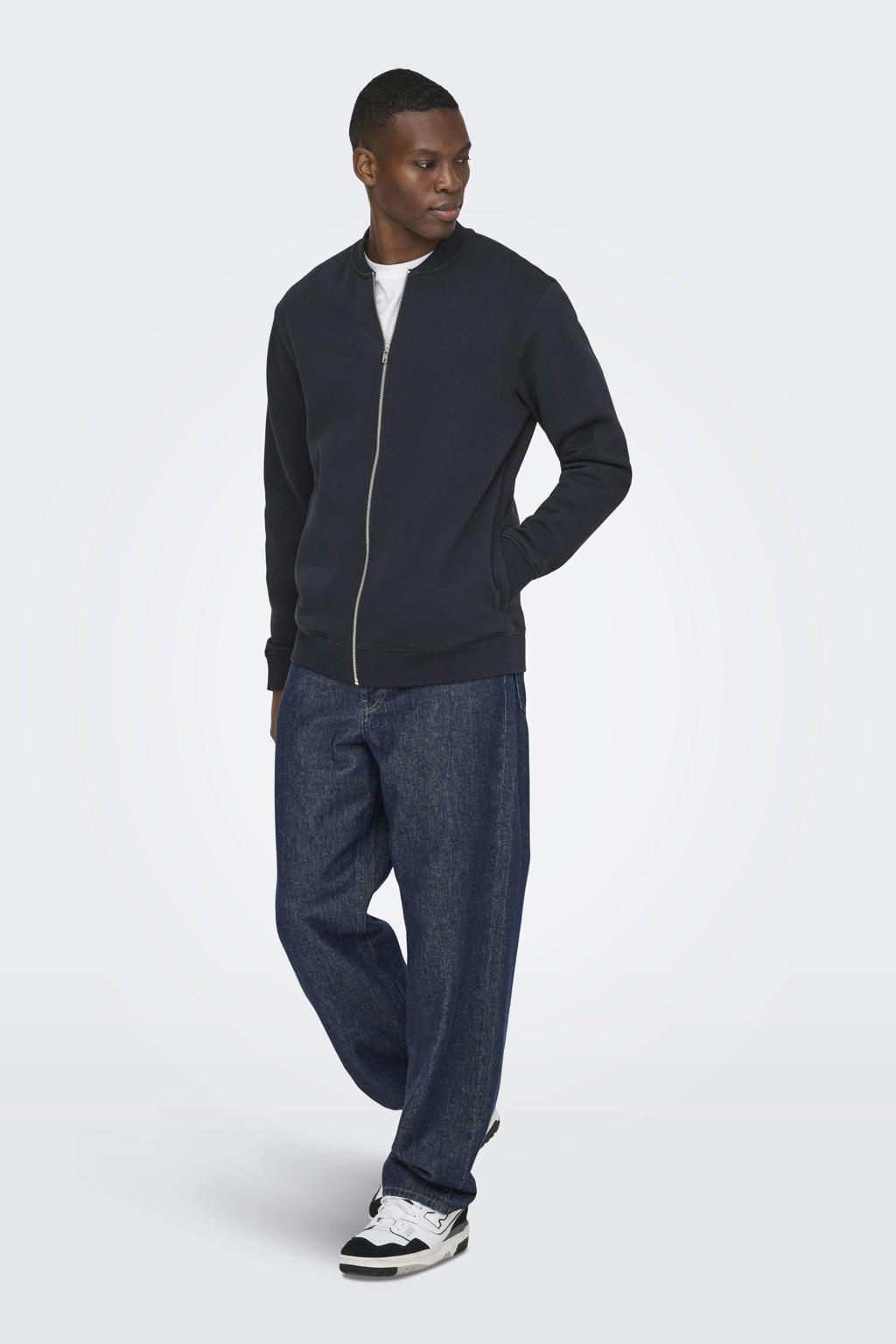 ONLY & SONS sweatvest zwart