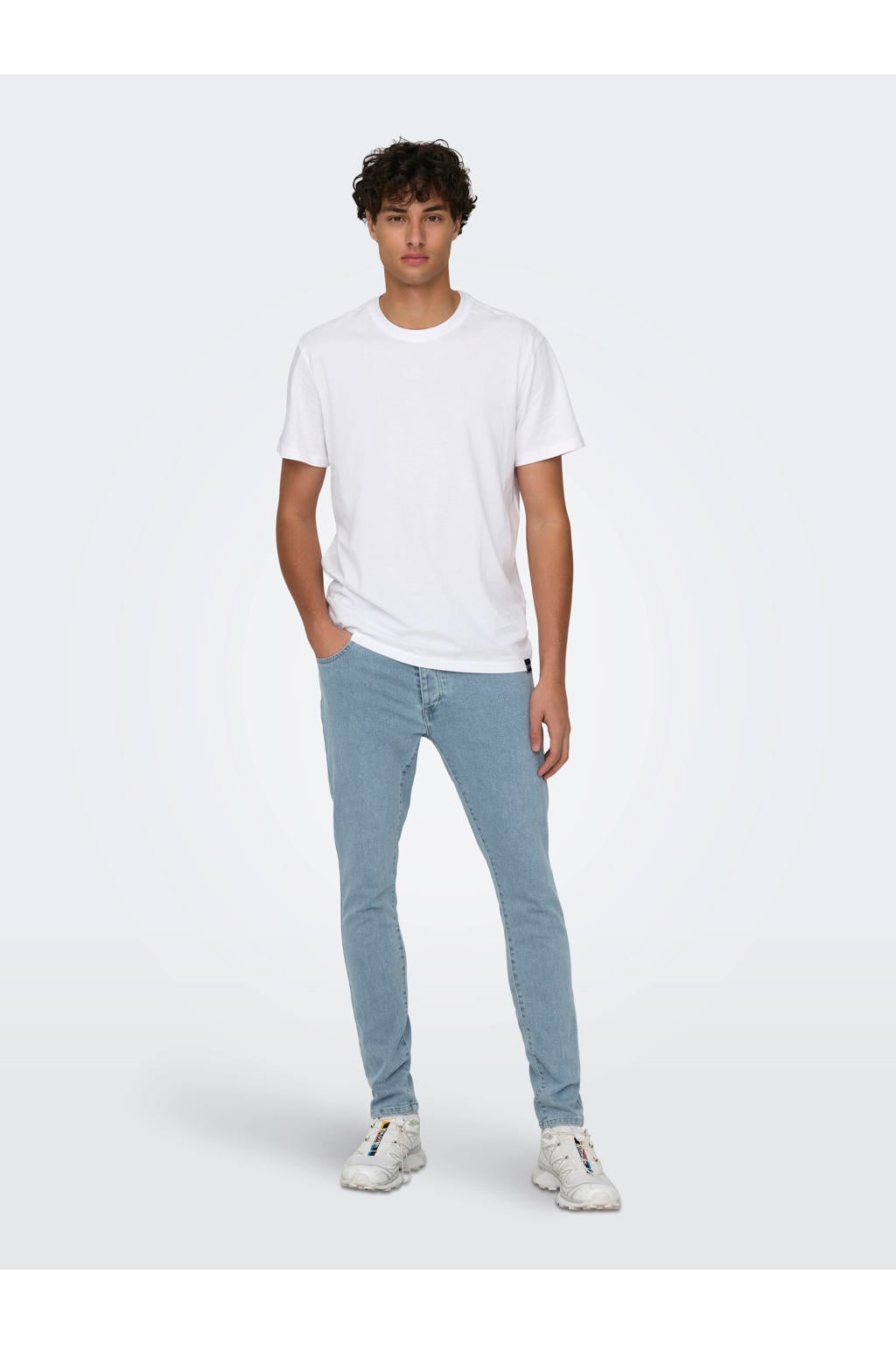 ONLY & SONS ONSWARP skinny jeans light blue denim